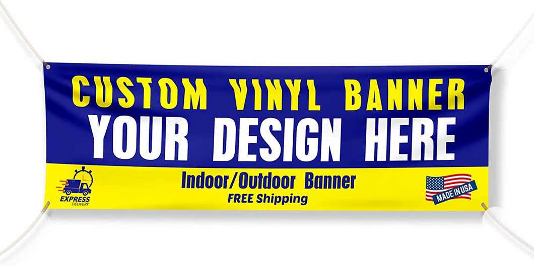 Custom Banner Printing, Vinyl Banners, any Size any color banners 3'x10'