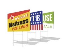 Load image into Gallery viewer, Custom Yard Sign Printing 4mm Coroplast Double Sided graduation yard sign, political yard sign Real Estate Rigid Signs, Party Decorations, Garden Sign with Step Stake (18x24 Pack of 10)
