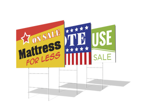 Custom Yard Sign Printing 4mm Coroplast Double Sided graduation yard sign, political yard sign Real Estate Rigid Signs, Party Decorations, Garden Sign with Step Stake (18x24 Pack of 10)
