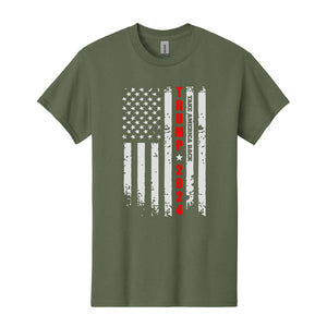 Trump 2024 Vintage American Flag T-Shirt for Men, Adult Short Sleeve Trump Tee