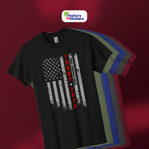 Trump 2024 Vintage American Flag T-Shirt for Men, Adult Short Sleeve Trump Tee